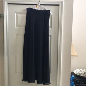 Adrianna Papell Long Black Flowy Skirt